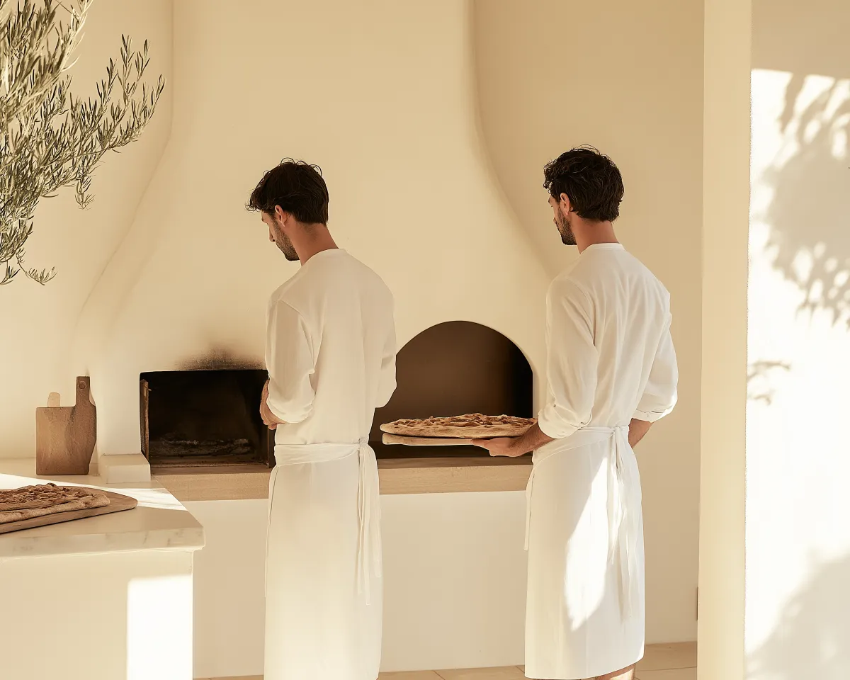 Equipe do restaurante a servir clientes satisfeitos