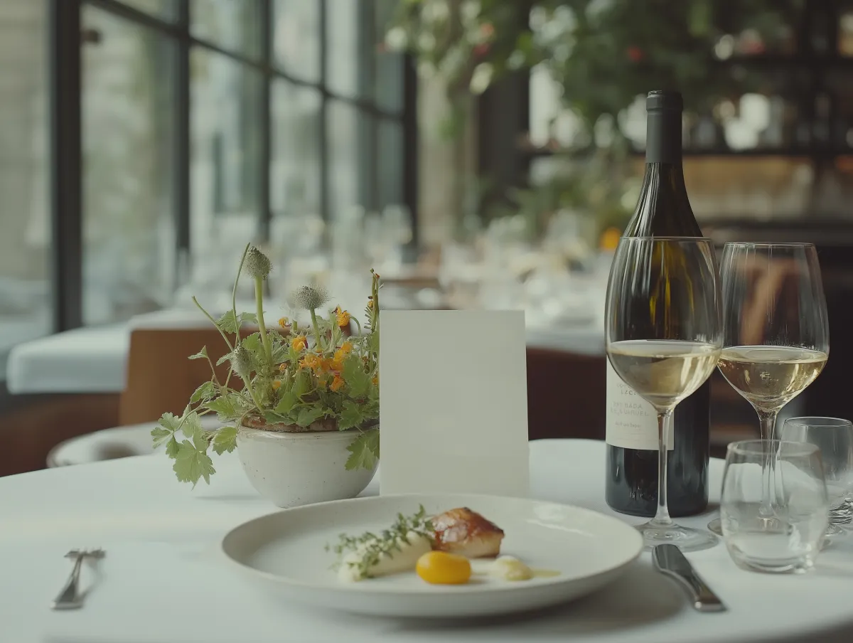 Restaurante moderno com clientes satisfeitos