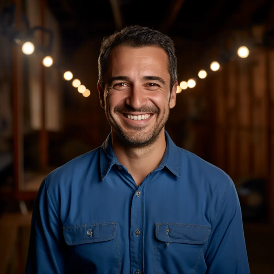 Cliente masculino satisfeito em restaurante