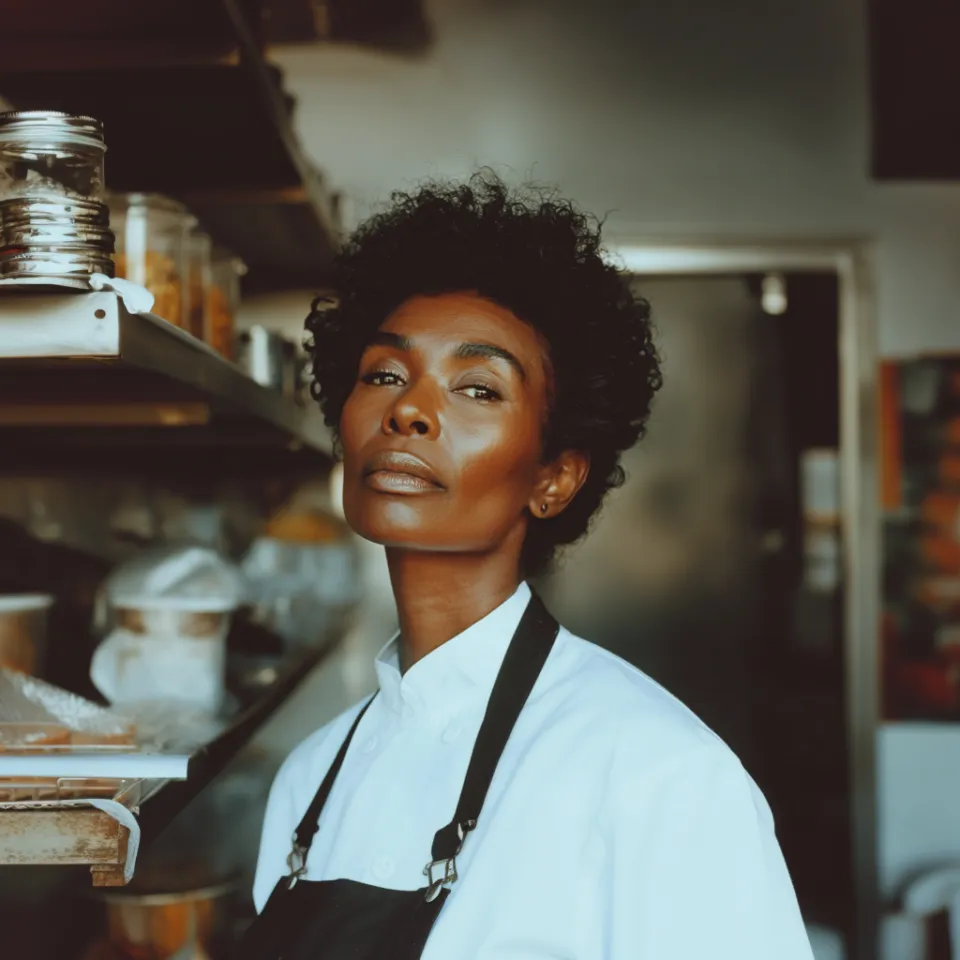 Chef experiente liderando cozinha